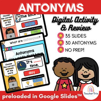Antonyms Digital Activity & Review: Google Slides for Distance & Hybrid ...
