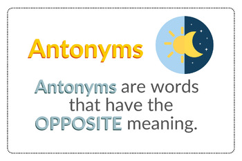 Preview of Antonyms Digital Anchor Chart