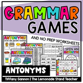 Antonyms Games, Worksheets, and Anchor Charts | Grammar Games