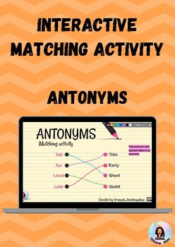 Preview of Antonyms. Interactive matching activity (Genially).
