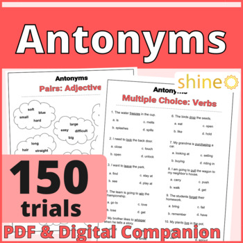 Preview of Antonyms, Noun Verb Adjective, Antonym Vocabulary Nouns, Speech Language Therapy