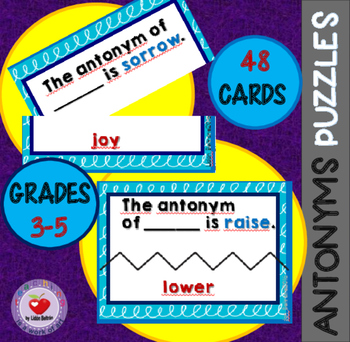 Synonyms Puzzles for Grades 3-5 by Teaching is a Work of Art