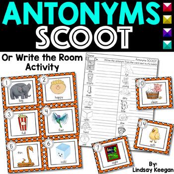 Preview of Antonyms SCOOT or Write the Room