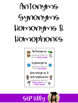 Synonyms Antonyms Homophones Leave Me Alone! - song and lyrics by