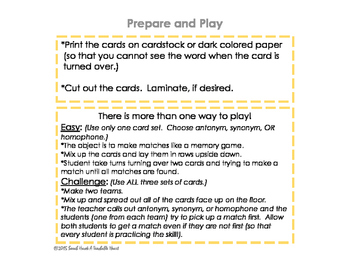 Antonyms, Synonyms, and Homophones Fun! by A Teachable Heart | TPT