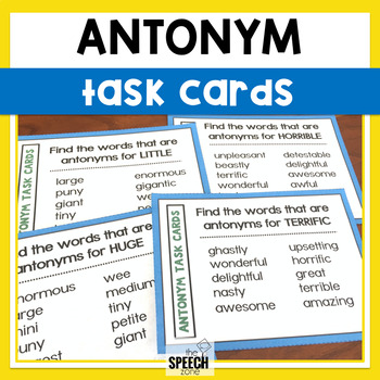 Preview of Antonym Task Cards