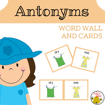 Antonyms Word Wall and Cards by The Speech Buzz | TPT