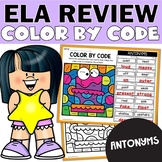 Antonyms Worksheets Color by Code - Language Arts Morning 