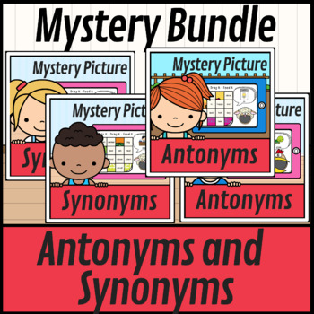 Antonyms and Synonyms Bundle | Opposites and Similar Words | Boom Cards