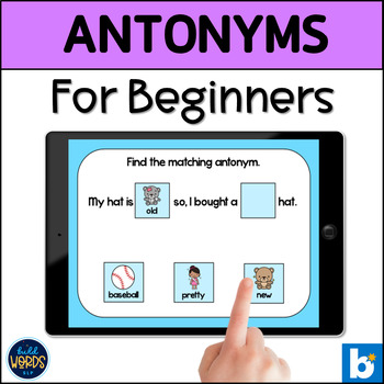 Antonyms in Sentences Beginner Level Vocabulary Speech Therapy BOOM ™ Cards