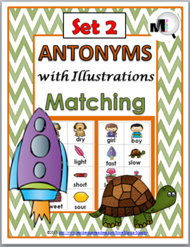Antonyms with Pictures Matching - Set 2 - Opposites - Opposite Match