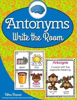 Preview of Antonyms/Opposites Write the Room-Scoot Activity