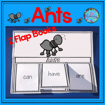 Preview of Ants Flapbooks for preschool, kindergarten, first & second ELL Spring