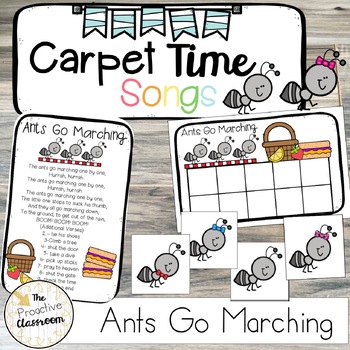 Preview of Ants Go Marching Carpet Time Song | Insects Carpet Game Preschool | Kindergarten