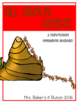 Preview of Ants Insects Non-fiction Emergent Reader