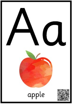 Preview of Ants in the Apple - Alphabet Cards - QR Code