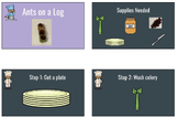 Ants on a Log (Special Education Visual Recipes, Sequencing)