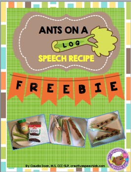 Ants on a Log Speech Recipe Freebie