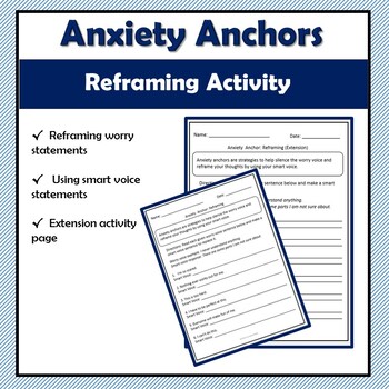 Preview of Anxiety Anchor Activity: Reframing