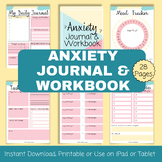 Anxiety Journal, Anxiety Workbook, Digital Anxiety Journal