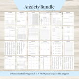 Anxiety Journal, Therapy Journal Worksheets, digital Menta