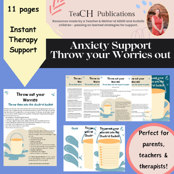 Preview of Anxiety Manager - Worry Support Activity for Kids - Throw out your Worries