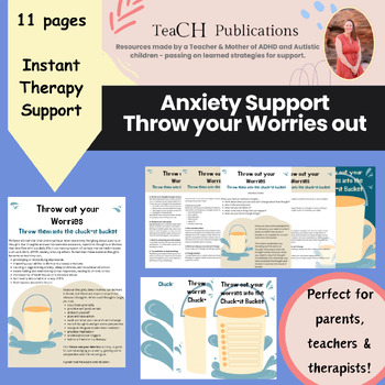 Preview of Anxiety and Mental Health Support Worksheet to Help Process your Worries