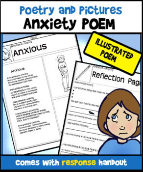 Preview of Anxiety Poem and Response Handout-Poems and Pictures FREEBIE!