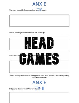 Preview of Anxiety Reduction Worksheet