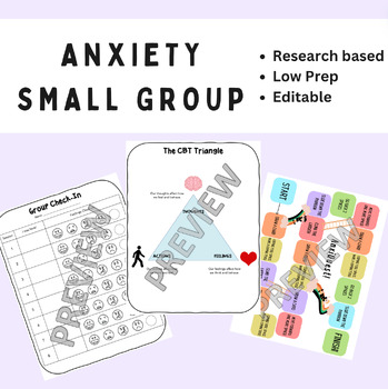 Preview of Anxiety Small Group Manual/Intervention: research based & LOW PREP!