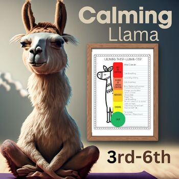 Llama Anxiety Thermometer Coping Skills Workbook with Distance Learning
