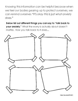 Anxiety Workbook and Activities by Closet Counselor | TpT