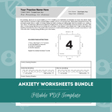 Anxiety Worksheets Bundle | Fillable PDF Template