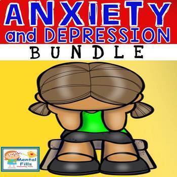 Preview of Anxiety and Depression BUNDLE with CBT Tools
