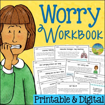 Preview of Worry & Anxiety Workbook - SEL Activities for Managing Emotions & Feelings