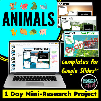 Preview of Any Animal Earth Day Research Project Activity | 1 Day Mini-Research Report