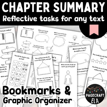 Preview of Any Chapter Reflection Bookmarks | First Chapter Friday Response | Any Text