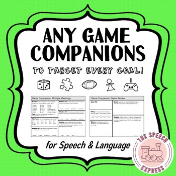 Preview of Any GAME Companions for Speech and Language