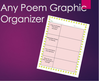 Preview of Any Poem Graphic Organizer