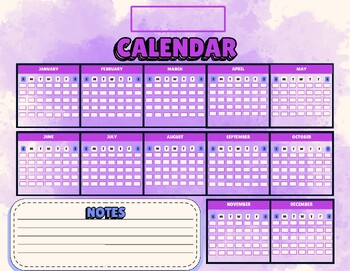 Preview of Any year multi calendar