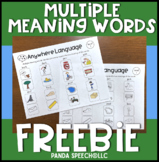Multiple Meaning Words FREEBIE