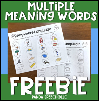 Double Words Pack - Vocabulary Fun  Vocabulary, Word work activities,  Multiple meaning words