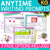 Anytime No Prep Writing Prompts for Kindergarten