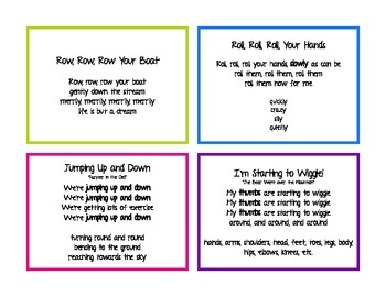 Anytime Preschool Songs - At a Glance by Kristen Chapman | TpT