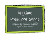 Anytime Preschool Songs - At a Glance