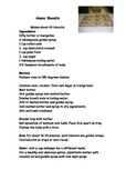 Anzac Biscuits Recipe and Activity