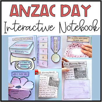 Preview of Anzac Day Activities Hands-on Interactive Notebook Newspaper HASS Display