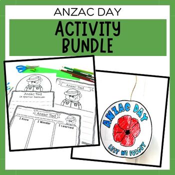 Preview of Anzac Day Book Study Bundle | Poppy Craft | Anzac Ted | Anzac Biscuits