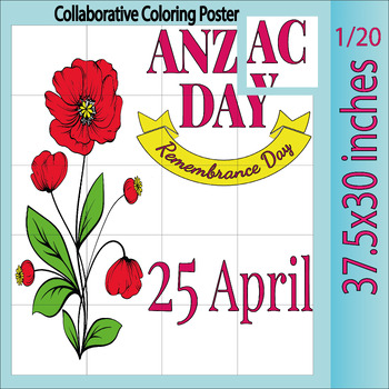 Preview of Anzac Day Collaborative Posters | Remembrance Day Poppy Australian Celebrations