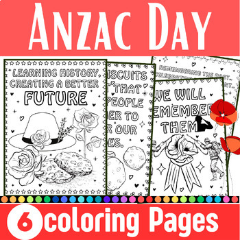 Preview of Anzac Day Coloring Pages | Anzac Day Coloring Sheets quotes | Anzac day Activity